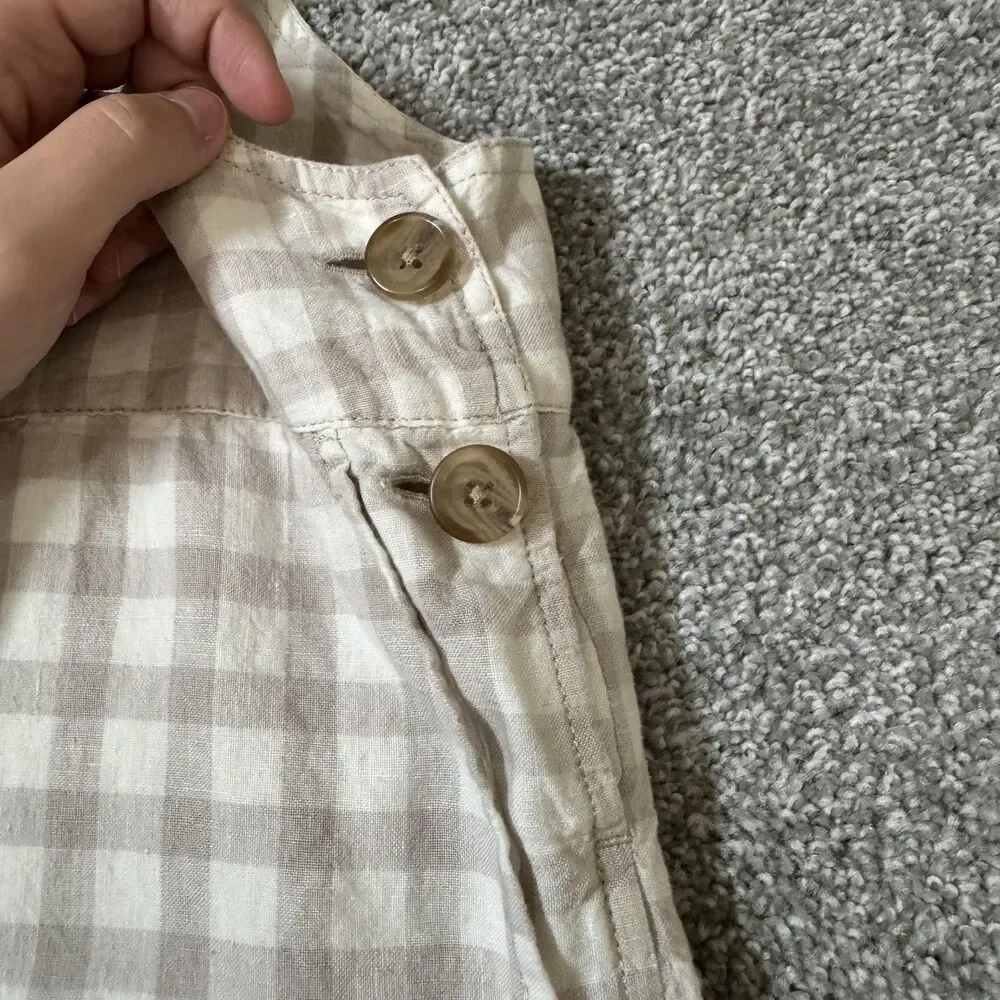 Lou & Grey Checkered Jumpsuit in Cream and Tan - Picture 4 of 13